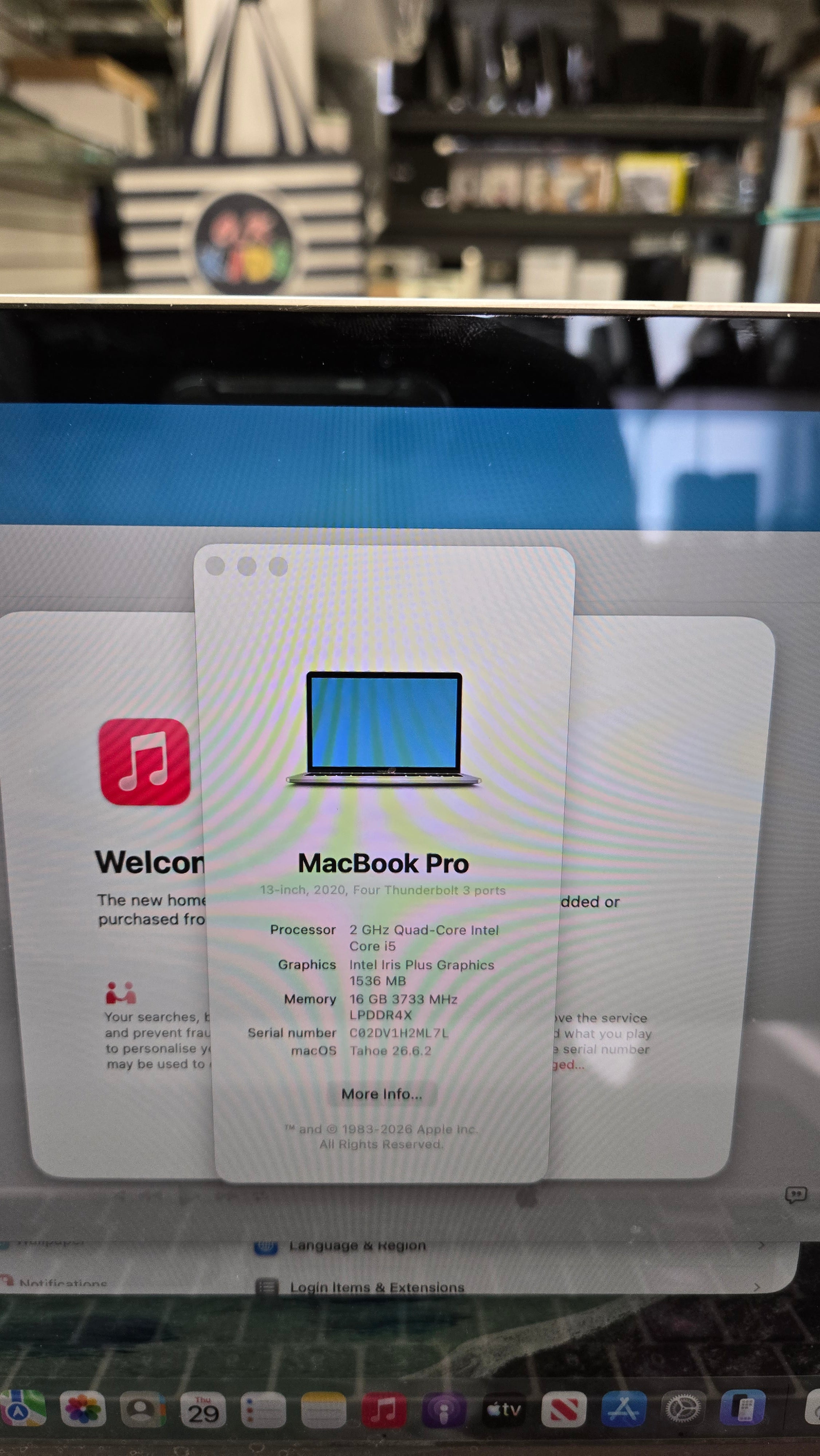À propos de ce Mac — i5 16 Go